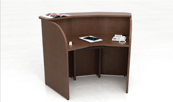 Custom Study Carrel Finished in Chocolate Pear