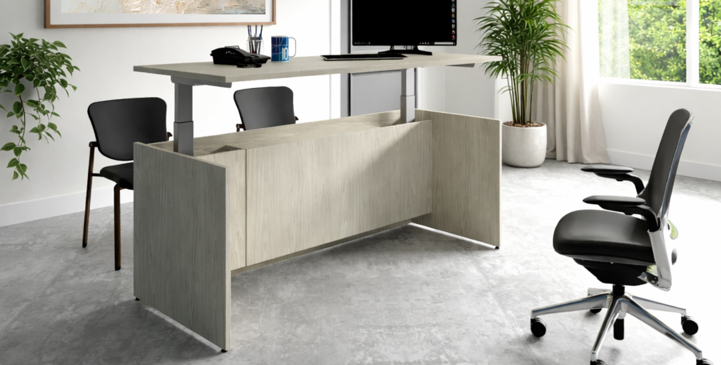 Levio Fixed Height Adjustable Desk