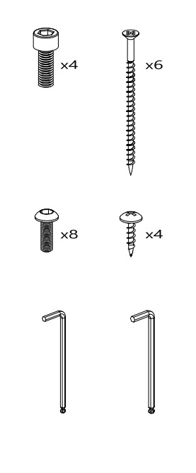Hardware and tools supplied
