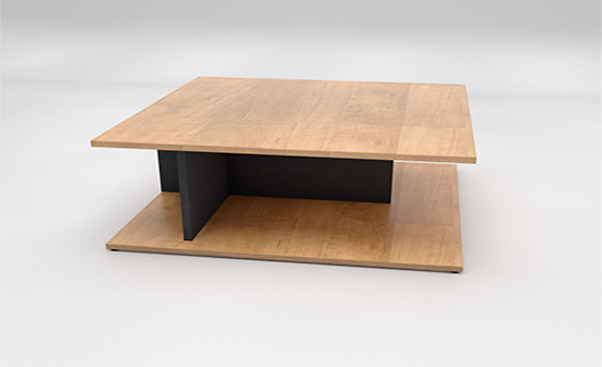Custom Coffee Table In Candle Light and Black 