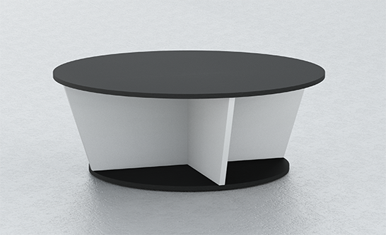 Custom Coffee Table In Black and White 
