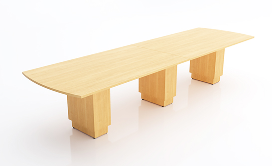 Arc End/ Rectangle Column Base In Natural Maple 