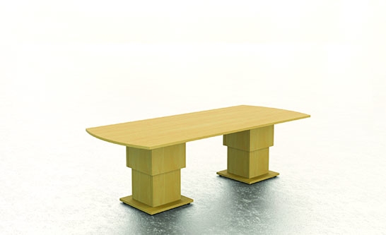 Arc End/Pillar Base In Natural Maple 