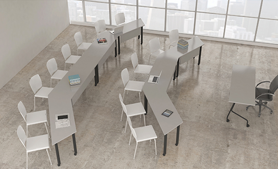 Custom Training Tables In Light Grey 