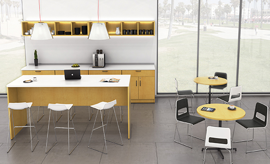Lunchroom In Natural Maple and White 