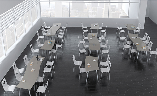 Custom Training Tables In Light Grey 